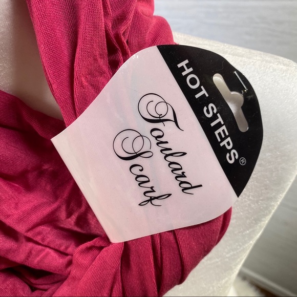 ⭐️SALE⭐️Hot Steps Pink Foulard Scarf - Picture 2 of 6